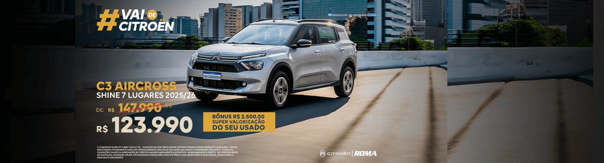 Campanha Setembro - Aircross 7 lugares