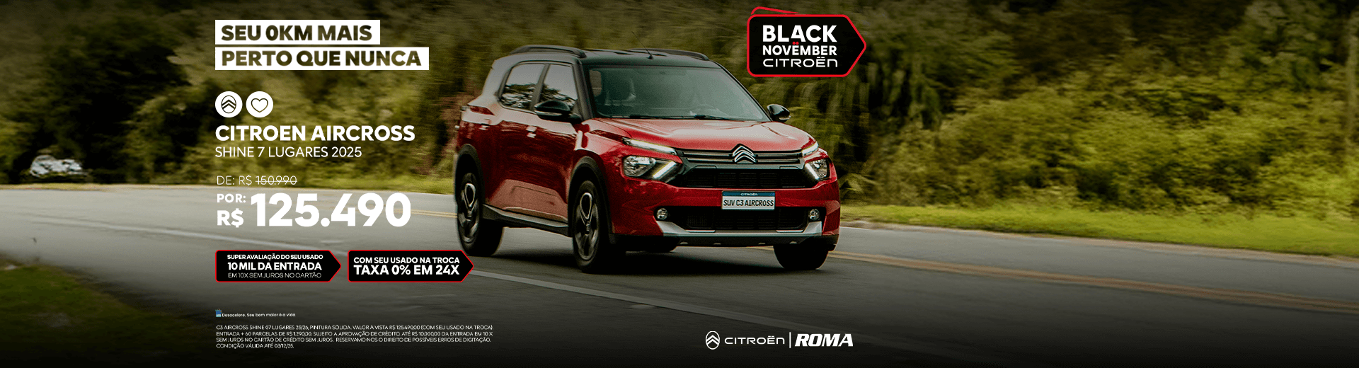 Campanha de Novembro - Aircross Shine 7 lugares
