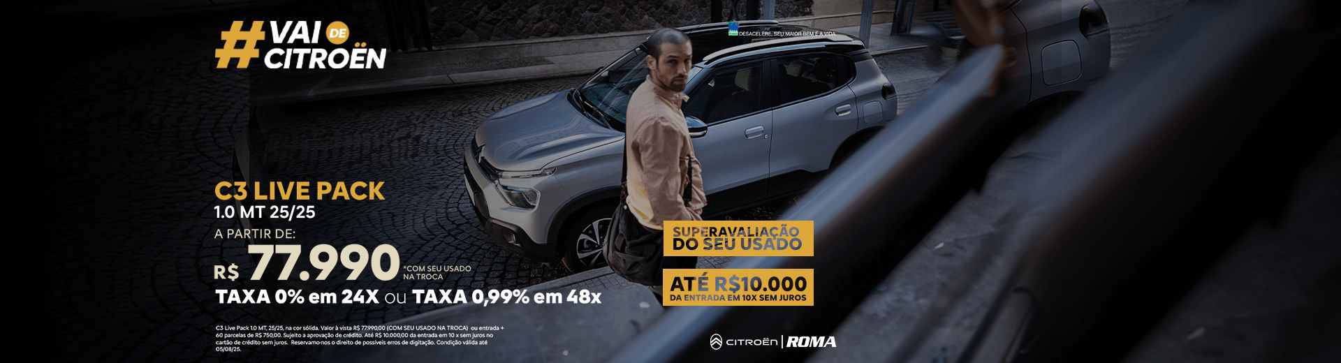 Campanha de vendas Julho - C3 Live Pack
